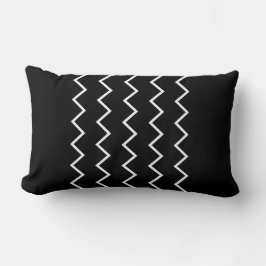 Schwarzweiß zickzack kussen