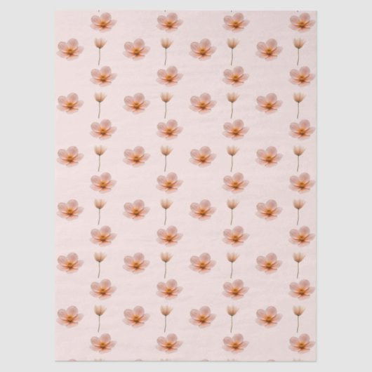 Schwebende Blumenmelodie Tissuepapier (Voorkant)