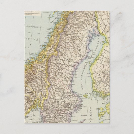 Schweden, Norvège - Suède et Norvège Carte (Devant)