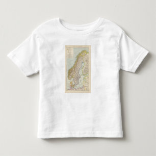 Schweden, Norwegen - Kaart Zweden en Noorwegen Kinder Shirts
