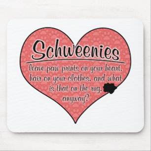 Schweenie Paw Prints Dog Humor Muismat
