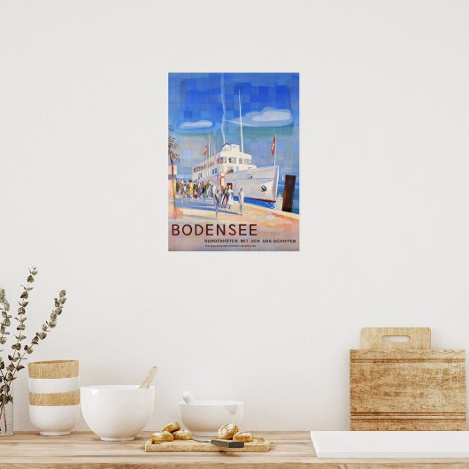 "Schweiz. 1948 - SBB Bodensee Rundfahrten Reise Poster (Keuken)