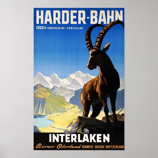 " Schweiz: 2022/heute Interlaken - Harder Bahn ... Poster (Voorkant)