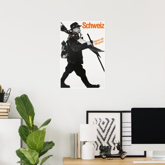 Schweiz, affiche de ski de voyage (Bureau à domicile)
