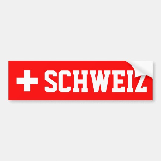 Schweiz Bumpersticker (Voorkant)