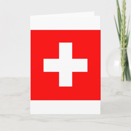 Schweiz Flagge Kaart (Voorkant)