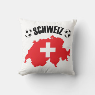 Schweiz Fussball Zwitserland Map Kussen