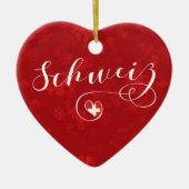 Schweiz Heart, ornement d'arbre de Noël, Suisse (Devant)