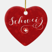 Schweiz Heart, ornement d'arbre de Noël, Suisse (Dos)