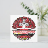 Schweiz Schweizer Deutsch Deutschland Baum Wurzel Kaart (Staand voorkant)