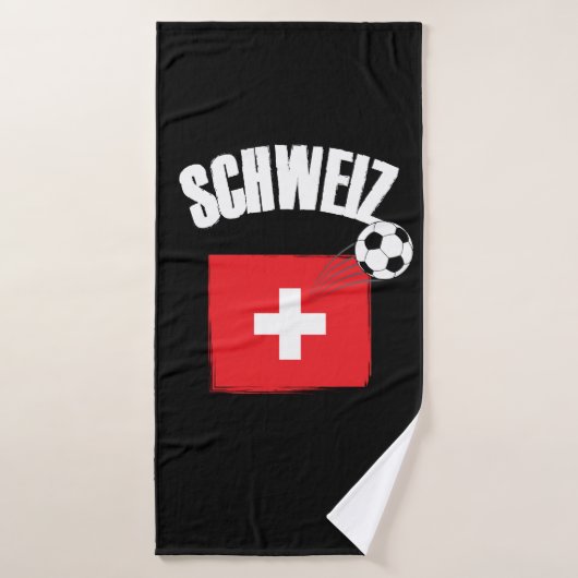 Schweiz Suisse Football (Serviette de bain)