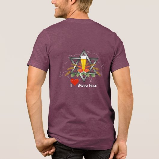 Schweiz - Suisse - Svizzera - Svizra - Switzerland Tri-Blend Shirt (Achterkant)