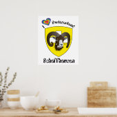 Schweiz, Suisse, Svizzera, Svizra, Zwitserland Poster (Keuken)