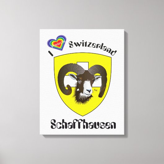 Schweiz Suisse Switzerland Schaffhausen Canvas Afdruk (Voorkant)