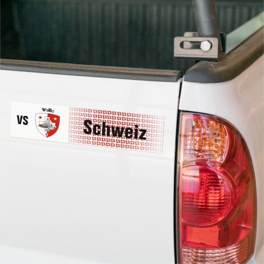 Schweiz Svizzera Suisse Wallis Autoaufkleber Bumpersticker (Op Truck)