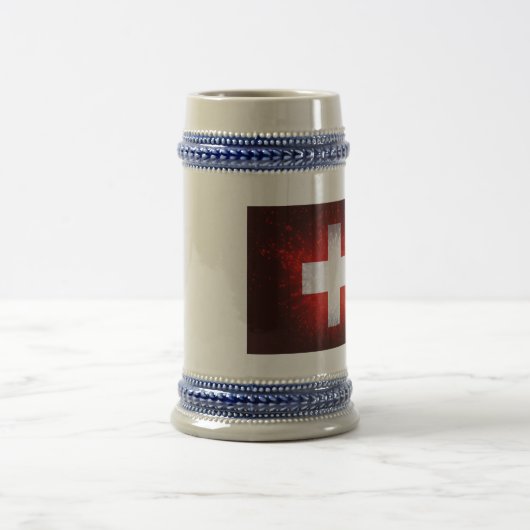 Schweiz; vlag Zwitserland Bierpul (Center)