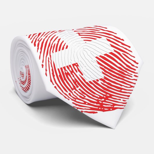 Schweizer Fingerabdruck Stropdas (Opgerold)