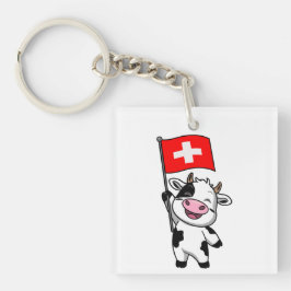 Schweizer Kuh Männer Basic T-Shirt Sleutelhanger