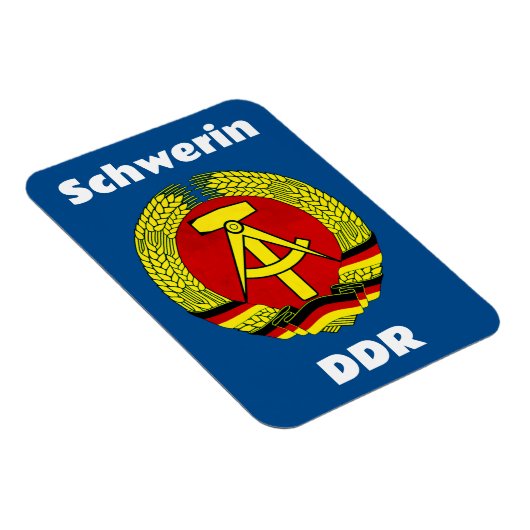 Schwerin, DDR, Schwerin, Duitsland, Oost-Duitse Os Magneet (Rechterzijde)