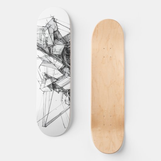Sci-Fi Abstract Skateboard (Voorkant)
