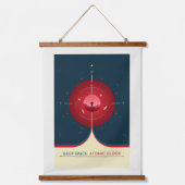 Sci-Fi Ad, Rode atoomklok, Deep Space Hangend Wandkleed (Voorkant)