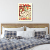  Sci-Fi Adventure Terror of the Green Faces Canvas Afdruk (Insitu (Slaapkamer))