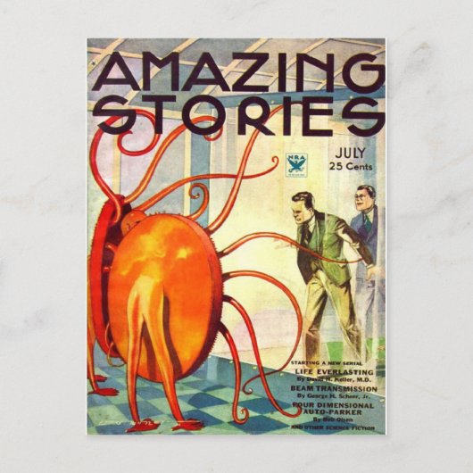 Sci Fi Alien Briefkaart (Voorkant)