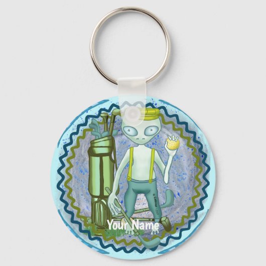 sci-fi Alien Golf-sleutelhanger Sleutelhanger (Voorkant)