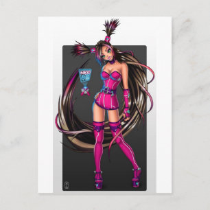 Sci Fi Anime Girl Nikki Briefkaart