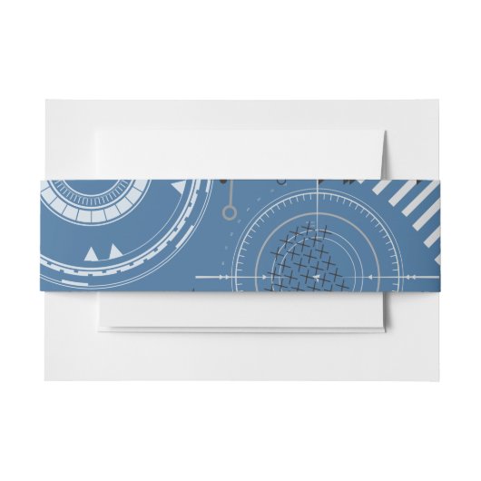 SCI-FI Bat Mitzvah Belly Wrap Band Uitnodigingen Wikkel (Voorkant Voorbeeld)