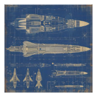 Sci-Fi Blueprint Rocket