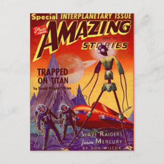 Sci Fi boekomslag Kunstruimte Briefkaart