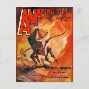  Sci Fi boekomslag Robots 1938 Briefkaart