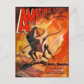 Sci Fi boekomslag Robots 1938 Briefkaart