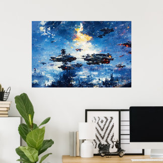 Sci-fi Collectie: John Berkey Poster