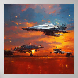 Sci-fi Collectie: John Berkey Poster
