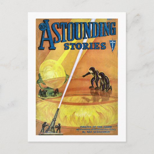  Sci Fi Comic Astounding Stories - Piraten Briefkaart (Voorkant)
