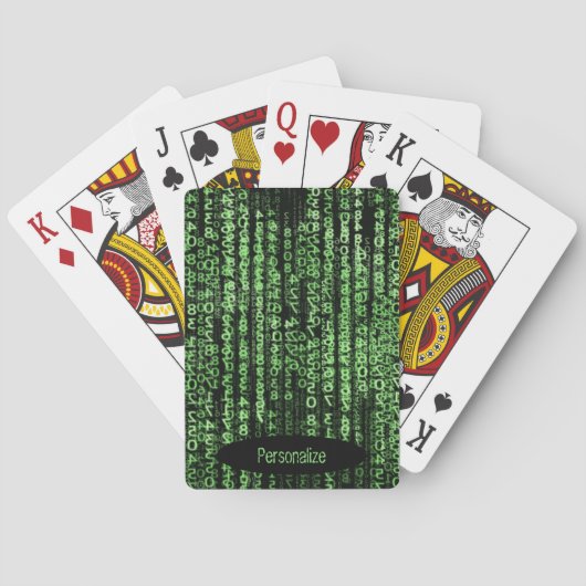 Sci-Fi-computercode Personaliseren Pokerkaarten (Achterkant)