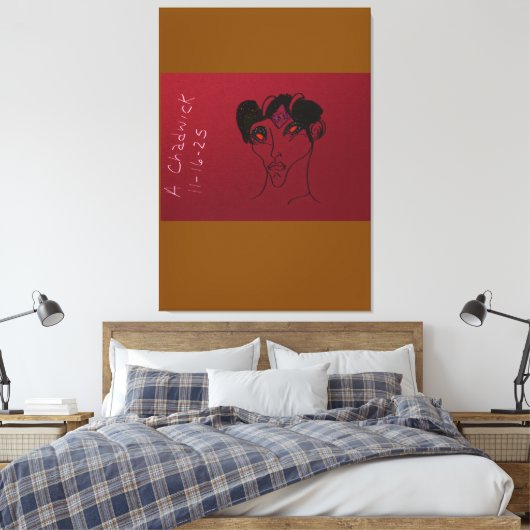 Sci-fi Demon Hunter Countess Canvas Afdruk (Insitu (Slaapkamer))