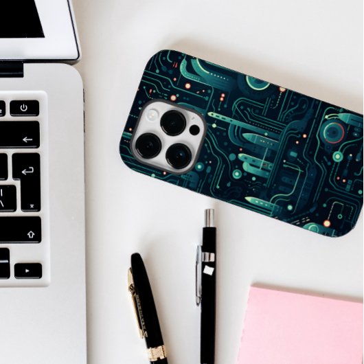 Sci-Fi elektronisch donker patroon Case-Mate iPhone Case