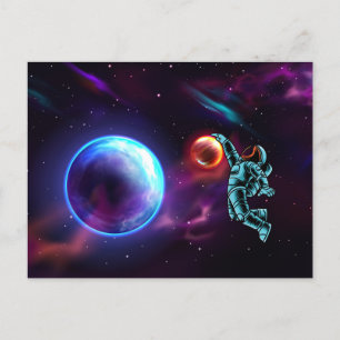 Sci-Fi Fantasy Space Basketball    AstronautPostca Briefkaart