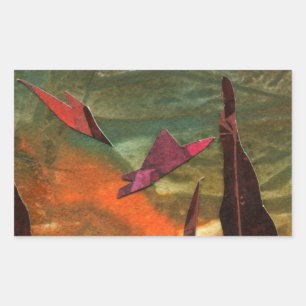 Sci-Fi "Fire Birds"-buitenaardse levensvormen tijd Rechthoekige Sticker