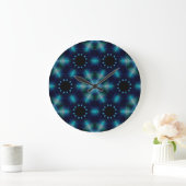 Sci-Fi Galaxy Blue Light abstract art 6 Grote Klok (Huis)