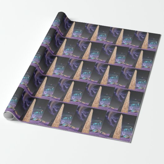 Sci fi gift wrap cadeaupapier (Uitgerold)