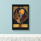 Sci-Fi Hero Verretched Canvas afdrukken (Insitu (Houten vloer))