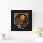 Sci-Fi Hero Vierkante Klok (Huis)