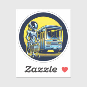 Sci-Fi in het dagelijks leven Sticker - Funny Alie