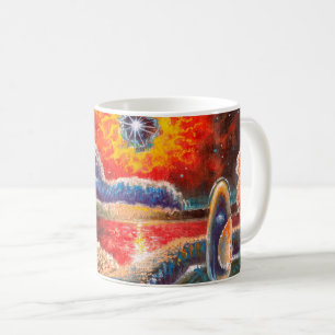 Sci Fi Landschapsschildering Koffiemok
