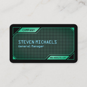 Sci Fi lijst groen en zwart Visitekaartje