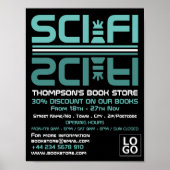 Sci-Fi-Logo, boekwinkel Adverteren Poster (Voorkant)